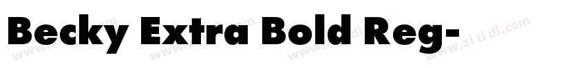 Becky Extra Bold Reg字体转换
